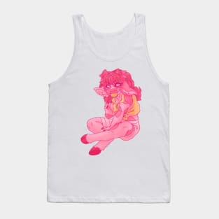 Summer Strawberry Cow Tank Top